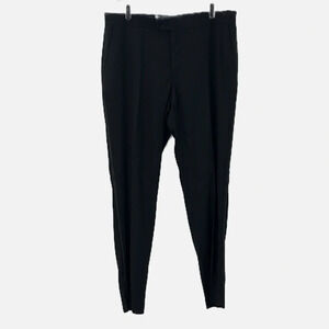 The Savile Row Strand Flat Front Hemmed Suit Pants in Black - NWOT - Size 36W